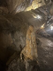 The stalagmite "altar", which was used in Marion Kurtz's wedding to Francis Finley on October 15th, 1919, was removed from its original site in Crystal Cave. 